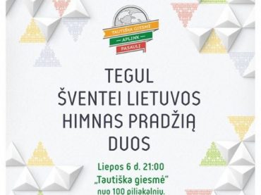 Pasaulio Lietuvių Bendruomenė  kviečia visus lietuvius pasaulyje vienu balsu giedoti „Tautišką giesmę“