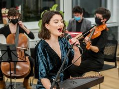 Naujame muzikiniame vaizdo klipe lietuvė Simona Smirnova Niujorke pristato kankles