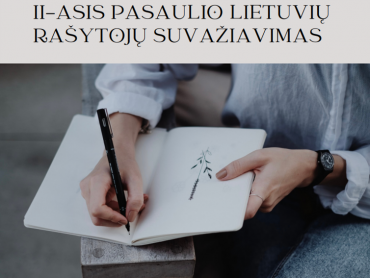 Vilniuje vyks II Pasaulio lietuvių rašytojų suvažiavimas