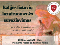 Čiurlionio keliais – į bendruomenę: Italijos lietuviai spalį rinksis Turine