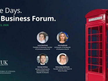 Nuo startuolių iki Lordų rūmų: Londonas trims dienoms taps Lietuvos ir JK verslo centru